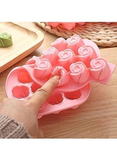 Mishrit Mishrit Silicone Ice Cube Trays, Chocolates Candy Mold, Food Grade Flexible Silicon Ice Cube Serving Tray, Handmade Cake Decoration Tools, (Pack of 1)  - Image 5