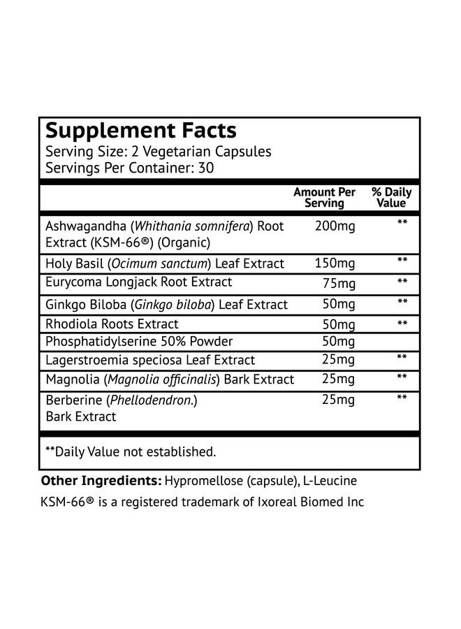 VitaMonk Cortitrax Bioenhanced Natural Cortisol Blocker Doctor Formulated Cortisol Manager Cortisol Support & Cortisol Reducer (Already Within Normal Ranges) 60 Capsule Cortisol Supplement - Image 3