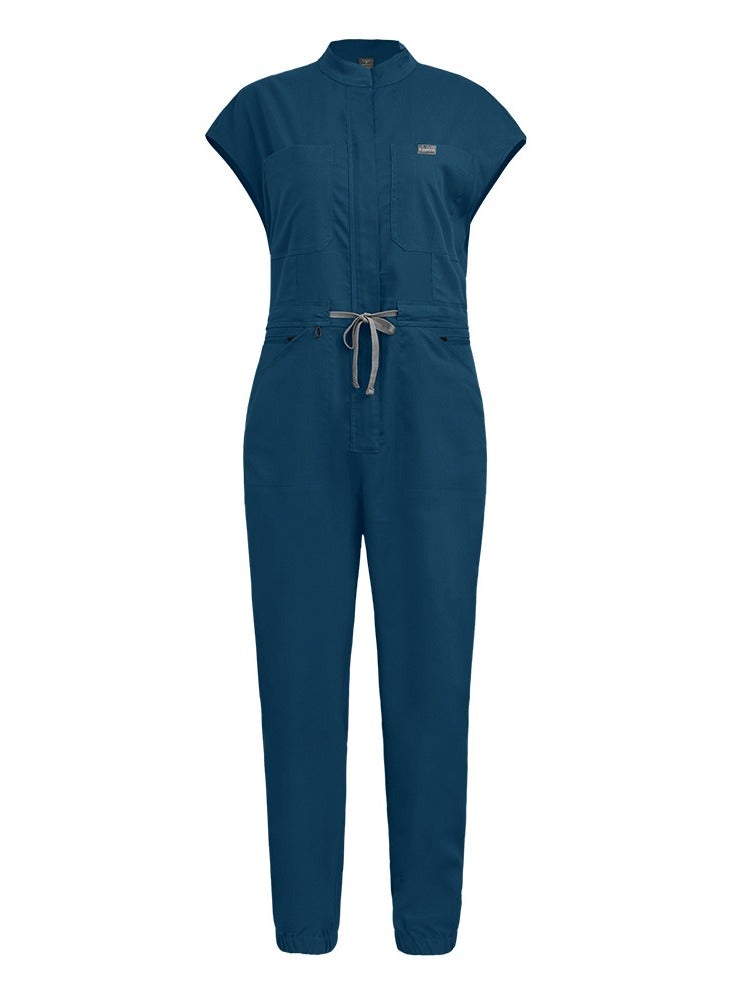 KUYING New Jumpsuit Set With Stand Up Collar And Fashionable Medical Workwear Zipper Design  - Image 1