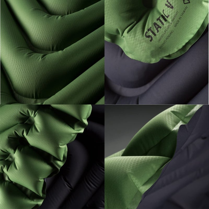 Klymit KLYMIT Static V Lightweight Inflatable Sleeping Pad | Comfortable, Lightweight, Easy to Inflate Portable Air Bed Mattress for Camping, Backpacking and Hiking — Green  - Image 4