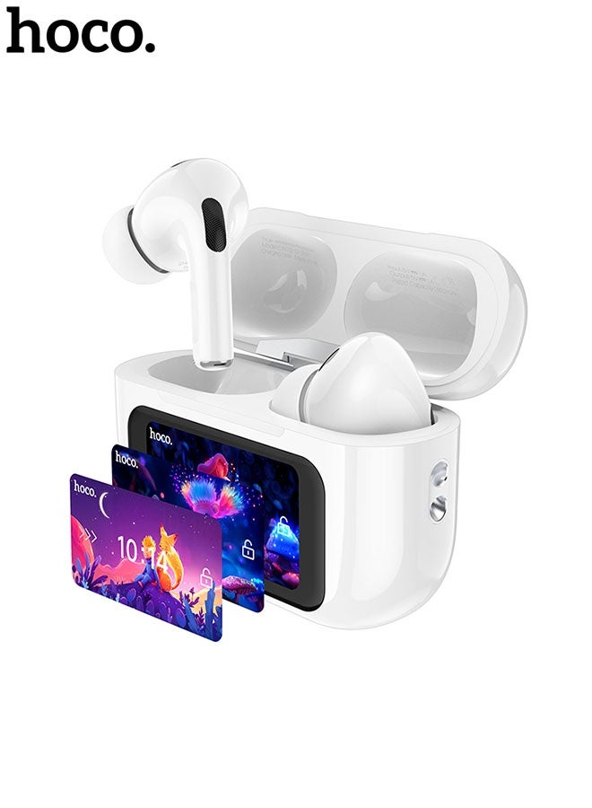 هوكو EW72 سماعة بلوتوث لاسلكية حقيقية بخاصية إلغاء الضوضاء اللمسية (بيضاء) - Image 1