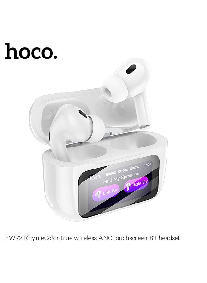 هوكو EW72 سماعة بلوتوث لاسلكية حقيقية بخاصية إلغاء الضوضاء اللمسية (بيضاء) - Image 3