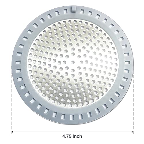 Seatery 2PCS Shower Drain Hair Catcher, Shower Drain Strainer, Stainless Steel with Silicone Edging, 4.75 Inch Diameter - Image 2