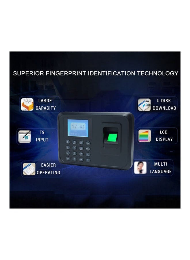 NIBEMINENT Intelligent Biometric Attendance Machine Black  - Image 2