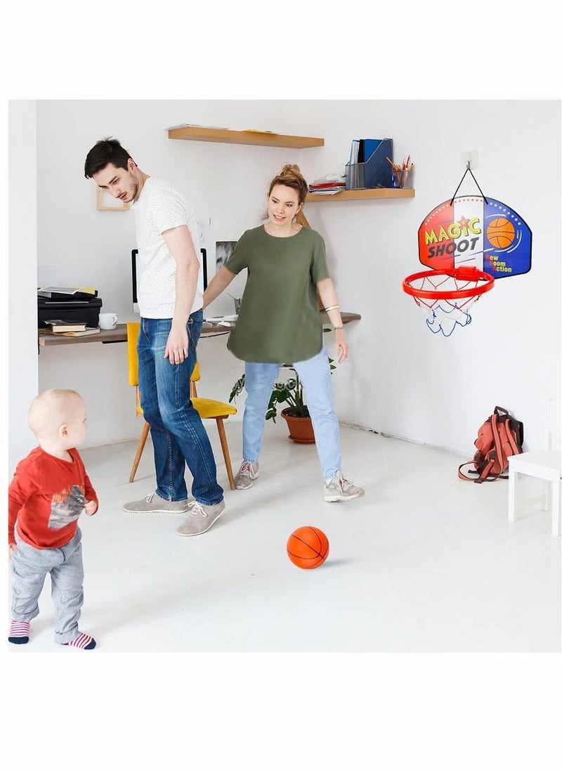 Indoor Mini Basketball Hoop Set Children's Toys Basketball Board Parent Child Sports Indoor Basketball for Door and Wall Mount with Complete Accessories Basketball Toy Gifts  - Image 3