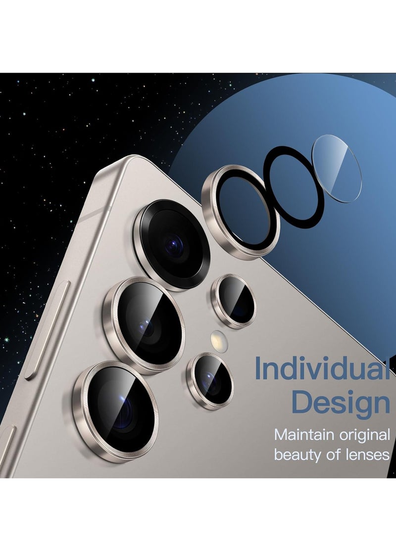 BORTONY Samsung Galaxy S25 Ultra 5G Camera Lens Protector 9H Tempered Glass Metal Individual Ring Cover Easy Installation For Samsung Galaxy S25 Ultra  - Image 4