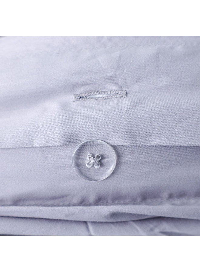 DANUBE HOME مجموعة أغطية لحاف مزدوج من القطن 2 قطعة من دانوب هوم - رمادي - 135x200 سم، 50x75 سم | 100% قطن - 300 خيط - Image 3