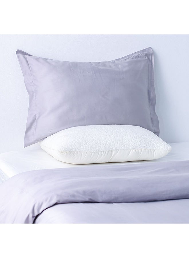 DANUBE HOME مجموعة أغطية لحاف مزدوج من القطن 2 قطعة من دانوب هوم - رمادي - 135x200 سم، 50x75 سم | 100% قطن - 300 خيط - Image 1