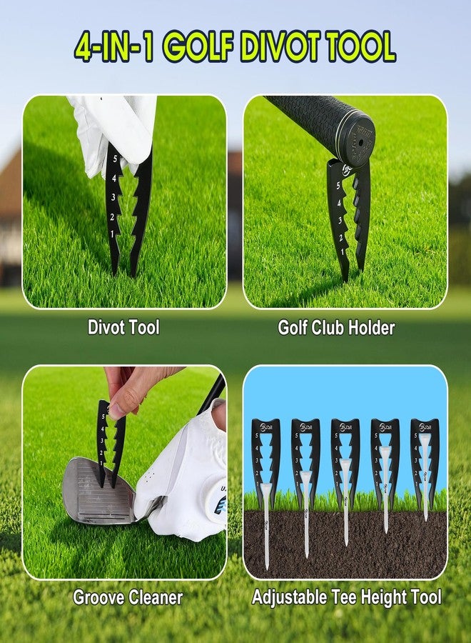 JIUYIBC Adjustable Golf Tee Height Tool, Universal Fit for Wooden & Plastic Tees, Consistent Tee Height Setter for Drivers, Fairway Woods & Irons, Durable Zinc Alloy Golf Training Aid - Image 2