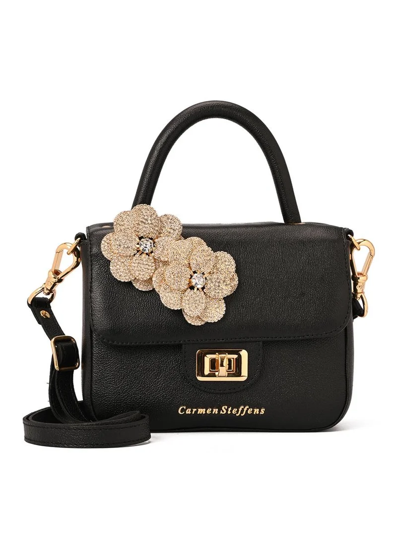 Carmen Steffens Top Handle Bag Flower Black