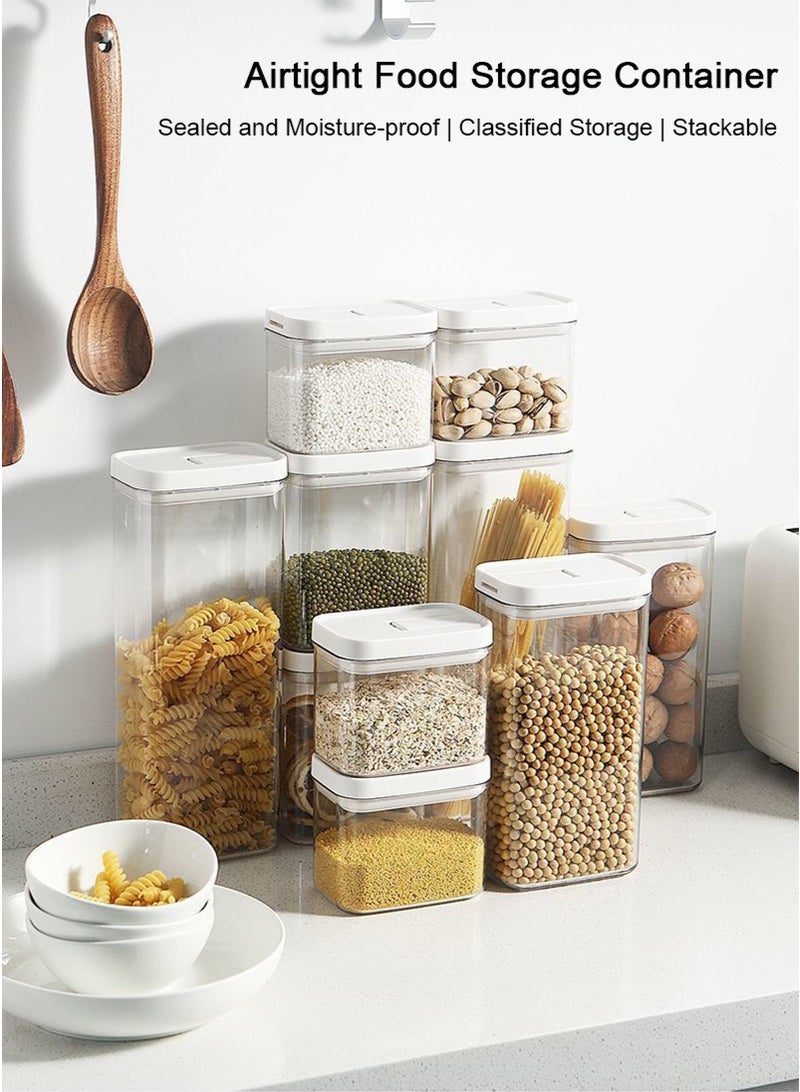 TAPIT 3PCS 1800ml Airtight Food Storage Containers Set with Lock Lids, Pantry Organization Plastic Storage Jar Storage Tank for Cereal, Coffee, Sugar - Moisture Proof, BPA Free & Stackable Design - Image 3