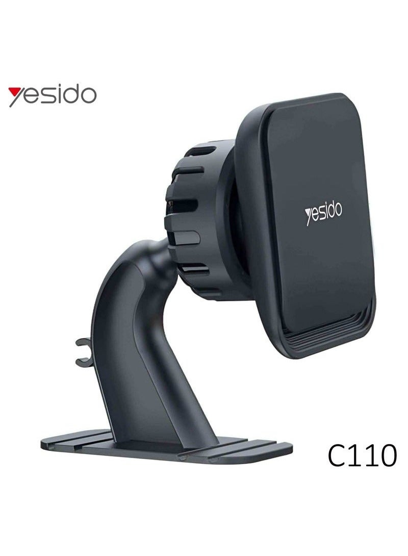 Yesido C110 Magnetic 360° Universal Car Dashboard Mobile Phone Holder – Strong Magnetic Mount for Smartphones, GPS, and Devices – Adjustable 360° Rotation – Secure and Stable Car Mount – Easy Installation – Ideal for Dashboard and Windshield Use - Image 1
