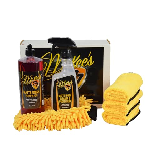 McKee's 37 - Matte Finish Care Kit - Matte Car Wash Soap Kit w/ Auto Wash, Cleaner & Protectant, 3 Microfiber Towels & Wash Mitt - Image 1