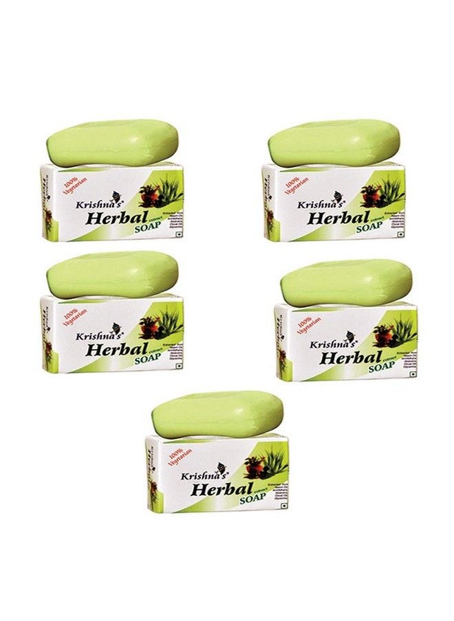 Krishna's Herbal & Ayurveda Herbal Soap 100 G Each (Pack Of 5)  - Image 2