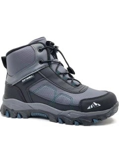 Cool Alfa Black-Petrol Rubber Sole Non-Slip Boys Outdoor Boots  - Image 1