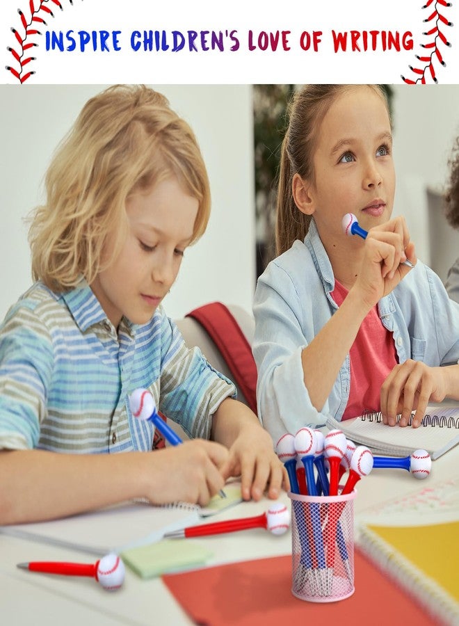 Sayglossy 30 Pcs Basketball Baseball Softball Sports Themed Writing Ballpoint Pens for Birthday Office Desk Reward Supplies(Baseball) - Image 5
