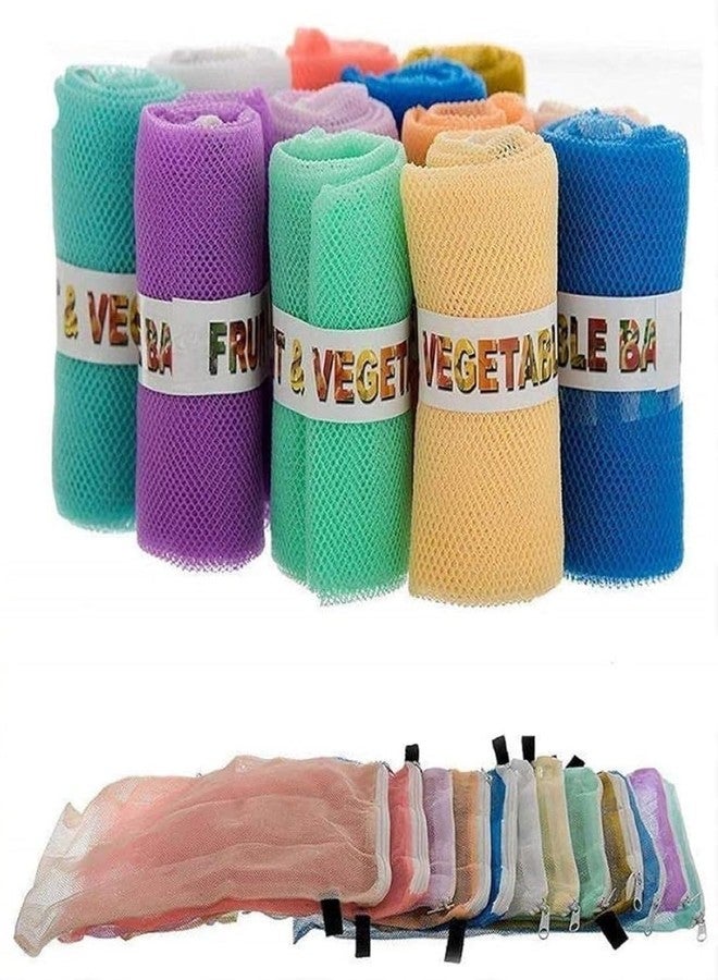 NEXTPRO Eco Friendly Produce Fridge Storage Bags Reusable Mesh &Net Vegetable Storage Bags for Fridge Vegetable Fruit Bag for Grocery Shopping & Washable Reusable ziplock bags 6 - Image 1