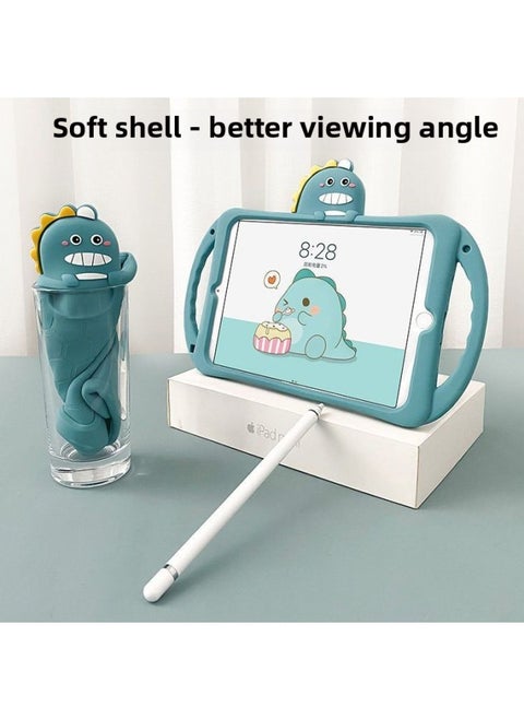 Protective Case For Apple Tablet Ipad10/silicone Mini1/2/3 Soft Pro4/5air Generation Shell-Color:Portable Dinosaur [with Bracket]]-Applicable Model:pro11 2018/2020/2021