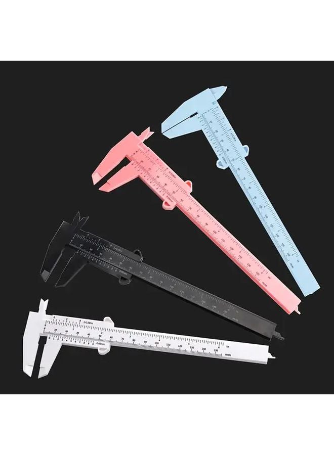 Blue 0 150mm Portable Mini Vernier Caliper Plastic Slide Ruler Dual Proportional Measuring Tool - Image 2