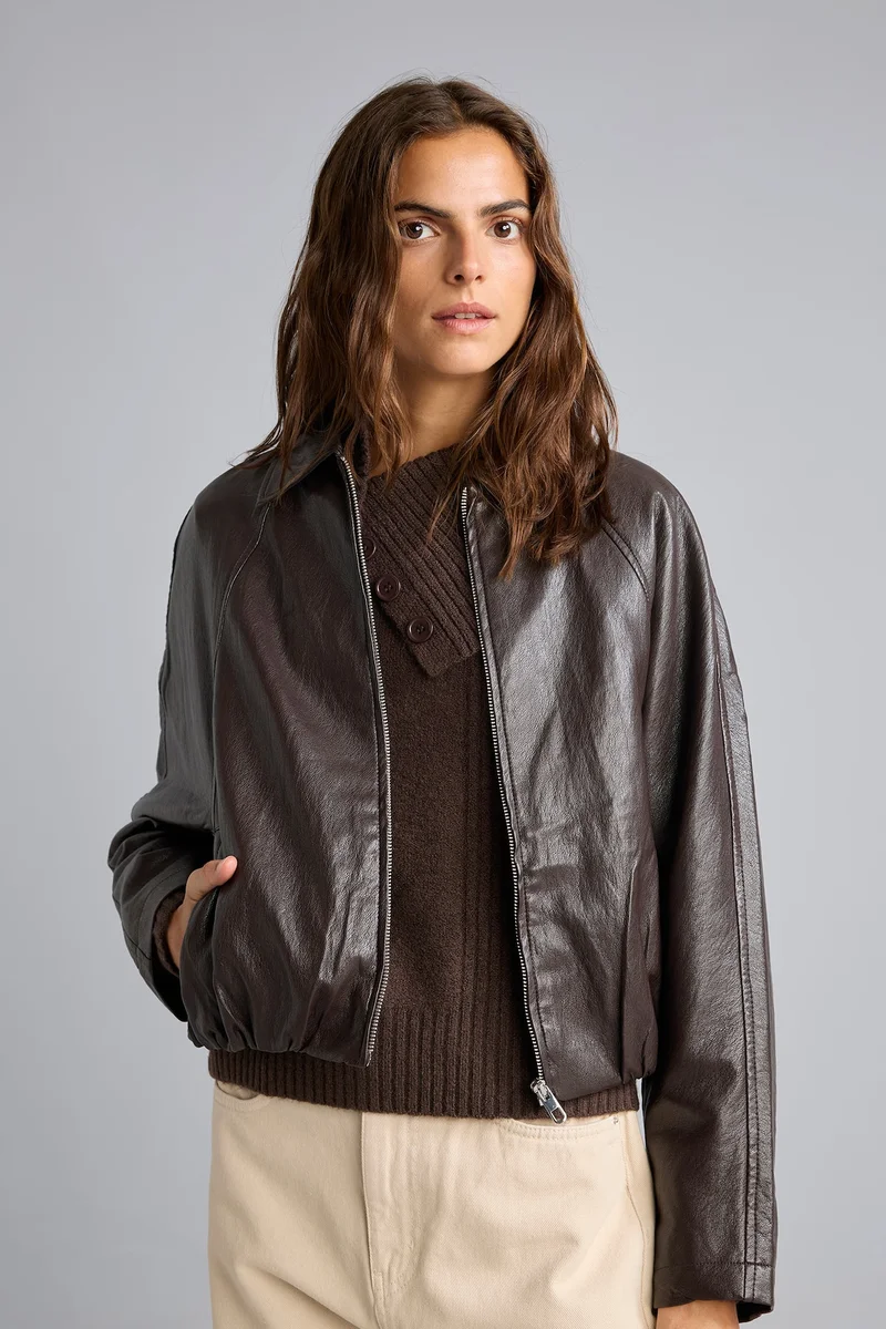 Defacto  Balloon Fit Faux Leather Jacket for Women | Best Price UAE