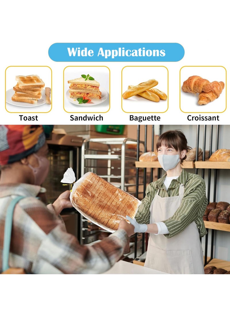 General 100pcs Clear Bread Bags and 100 Ties, Sliced Bread Packaging, Large Bread Bag for Homemade Bread and Bakery Loaf, Candy Cookie Bags  - Image 4