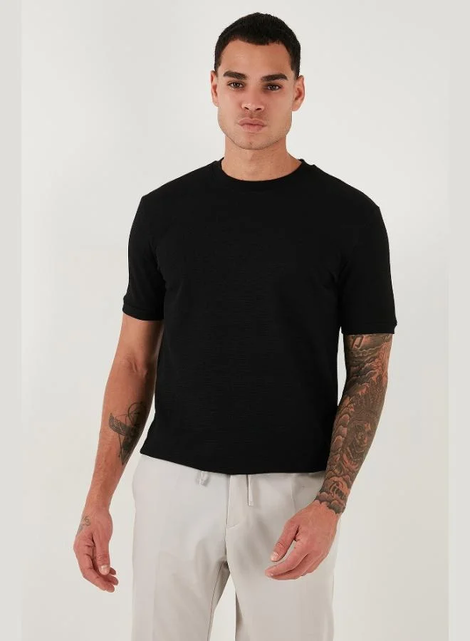 Buratti Stretch Cotton Slim Fit Crew Neck T Shirt Men's T-Shirt 5902639