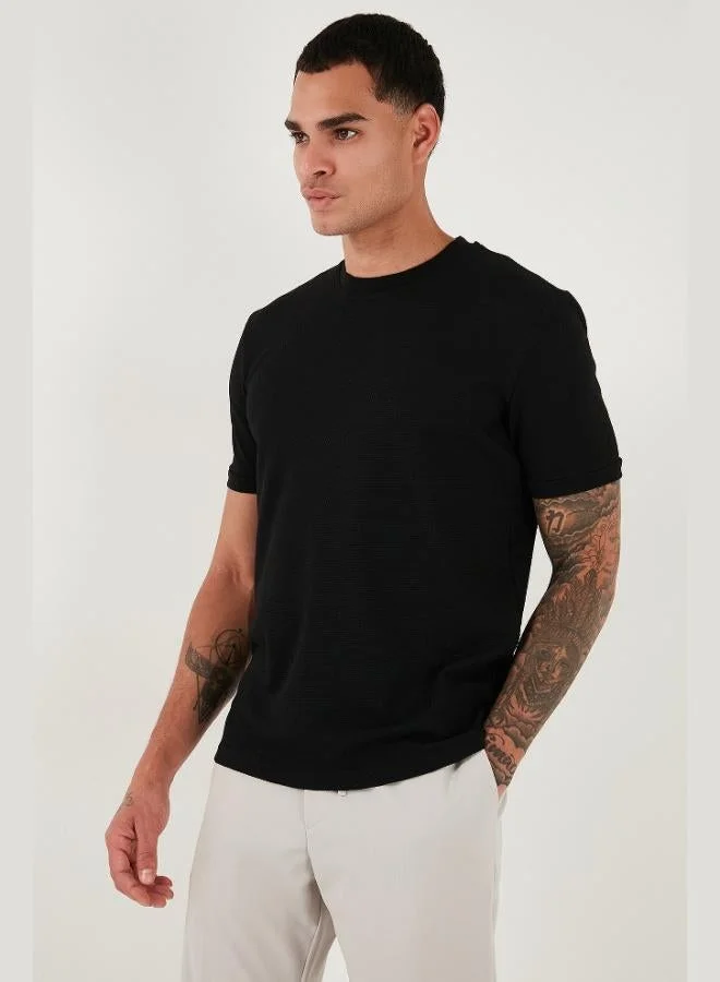 Buratti  Buratti Stretch Cotton Slim Fit Crew Neck T Shirt Men's T-Shirt 5902639 for Men | Best Price UAE