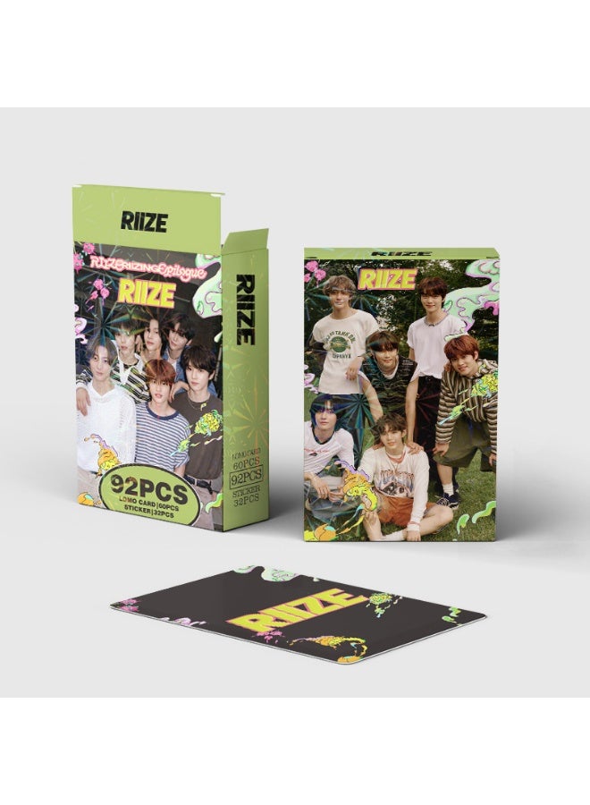 NIBEMINENT 92 Pcs Kpop KPOP RIIZE Lomo Cards Card For Fans Collection Gifts - Image 2