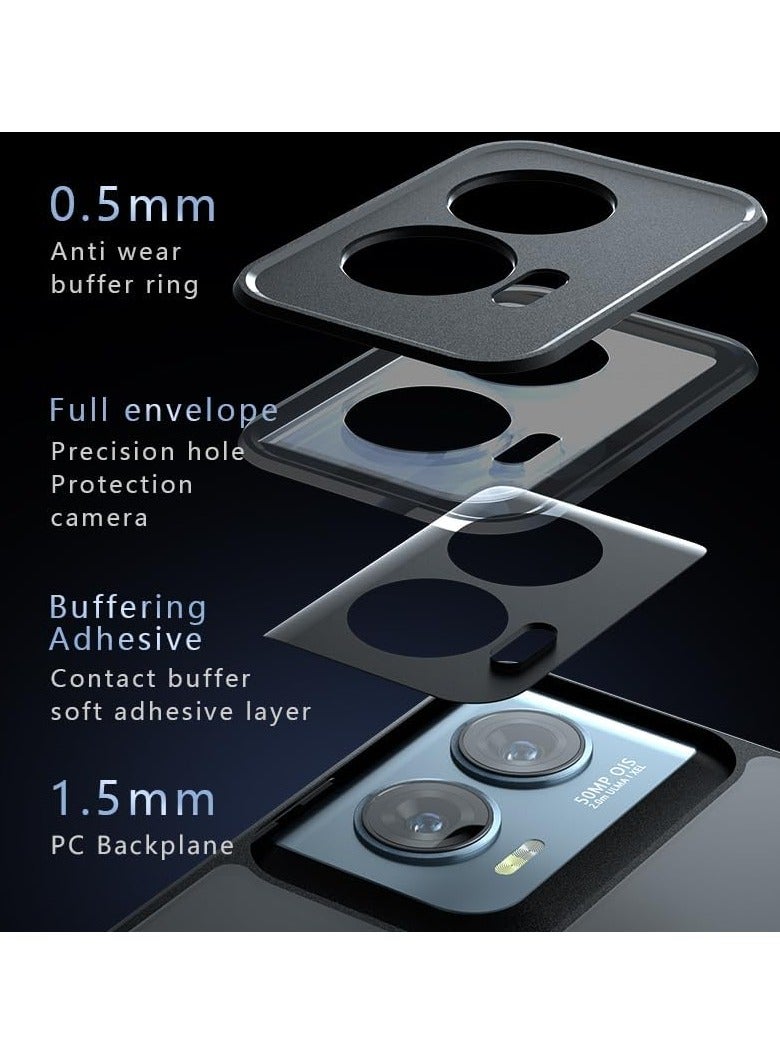 Case Cover Shockproof Hard PC Back Soft TPU Frame Matte Black Slim Protective Cover Compatible with  Moto G35 ( Black) - Image 3