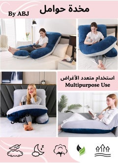 ABJ J Shape Pregnancy Pillows, Full Body Maternity Pillow -Removable Cover, Size 65" x 28" - Grey - Pregnancy Pillows for Sleeping - Body Pillows for Adults, Maternity Support Pillow - Support for Back, Legs, Belly, Hips, 2024 design  - Image 4