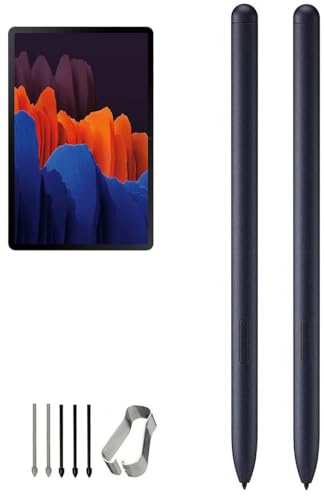 Befzygwk 2 Pcs Galaxy Tab S7 Stylus Pen Replacement for Samsung Galaxy Tab S7, Tab S7+, Tab S7 FE All Version Without Bluetooth Stylus S Pen + Tips/Nibs (Black) - Image 1