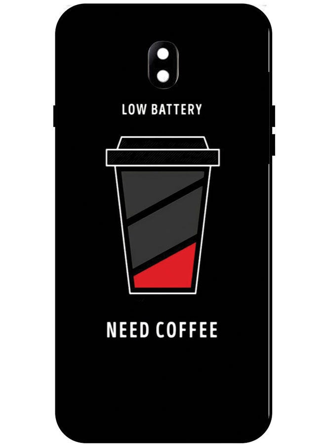 Protective Case Cover For Samsung Galaxy J7 Pro Smart Series Printed Protective Case Cover for Samsung J7 Pro Low Battery Need Coffee