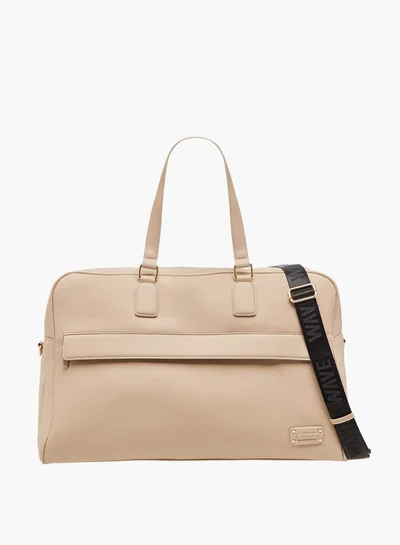 Wave Women's Solid Duffle Bag with Double Handle and Zip Closure