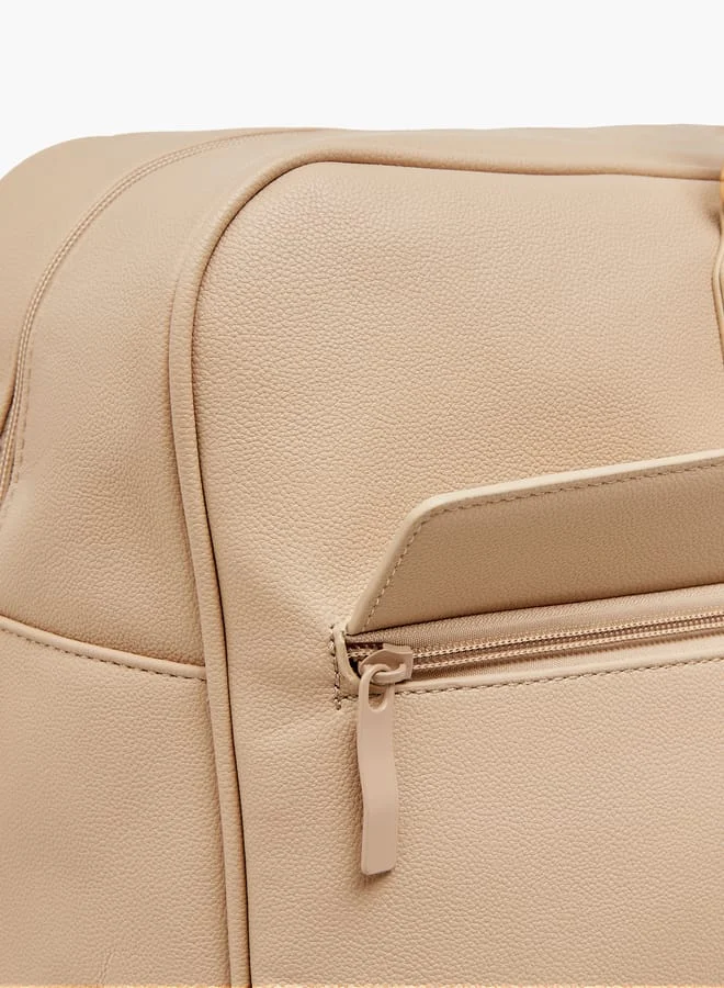 وايف Women's Solid Duffle Bag with Double Handle and Zip Closure