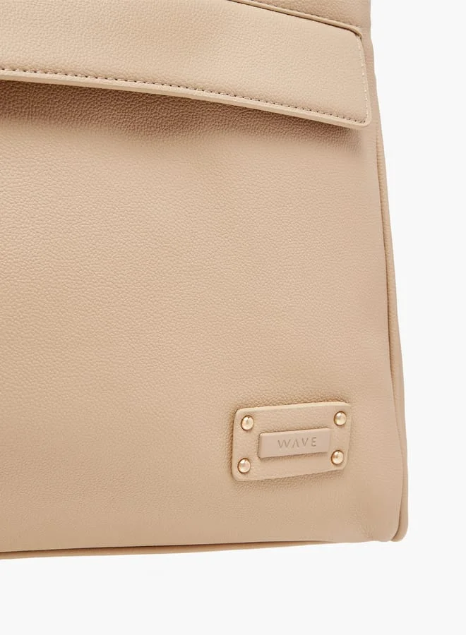 وايف Women's Solid Duffle Bag with Double Handle and Zip Closure