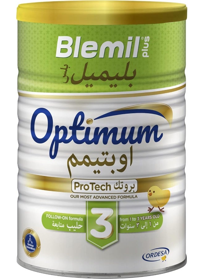 Blemil Plus 3 Optimum Protech Follow-On Formula Cow's Milk Powder for Toddlers from 1 to 3 Years - Image 1