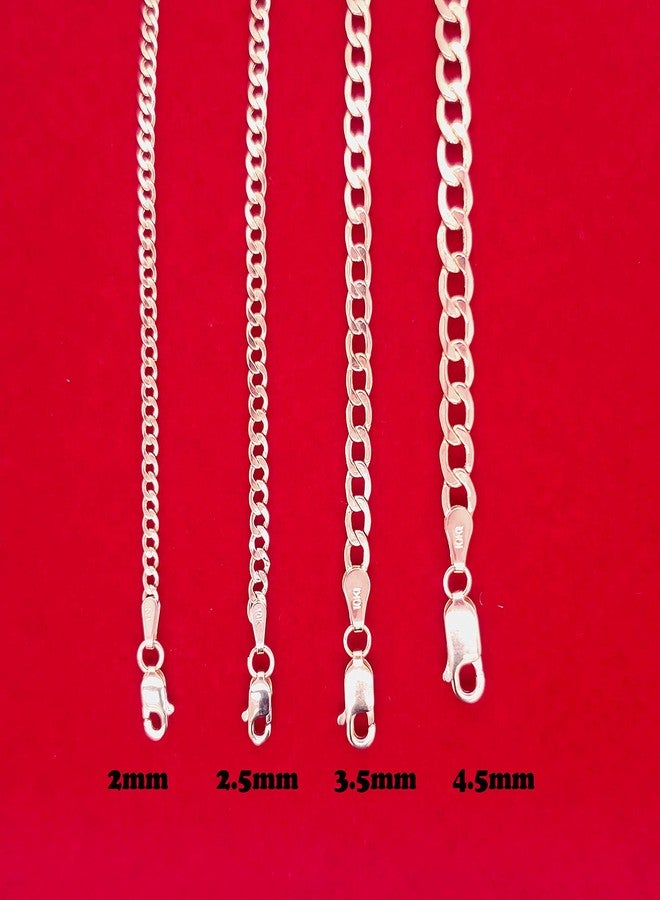 Real 10k Yellow Gold Hollow C-Link Men and Women Bracelet/Anklet 2.5 mm (8) - Image 4