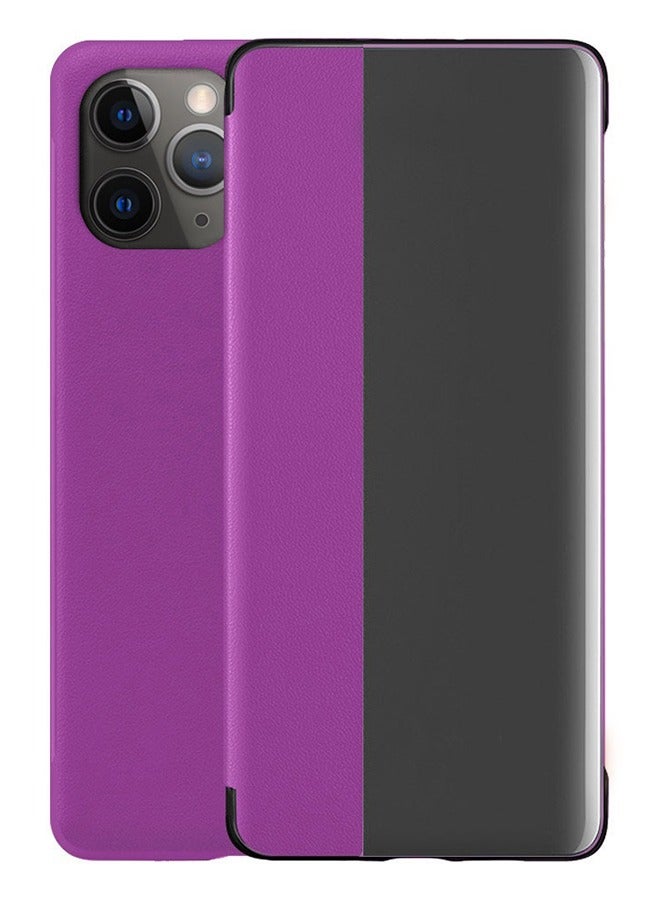 CATANES PU Flip Case Cover for iPhone 11 Pro  Slim and Functional Purple - Image 1