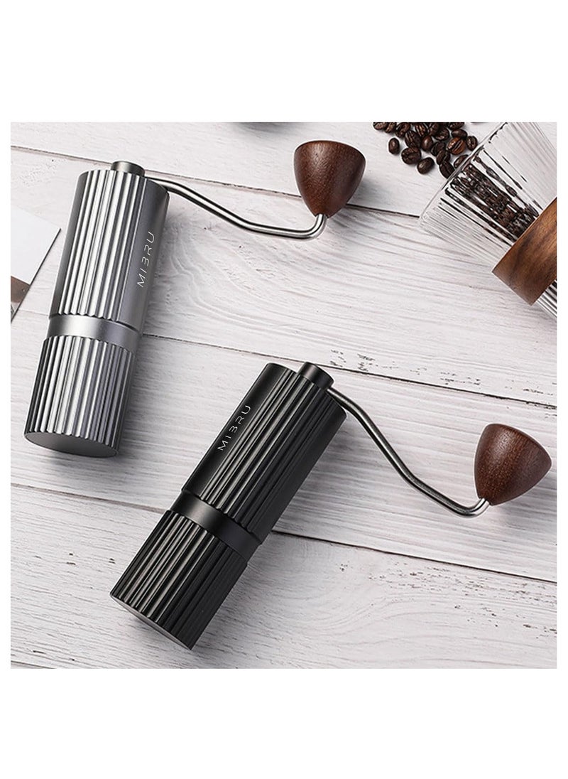 MIBRU - Manual Coffee Bean grinder gray K6 Portable Mini Coffee Grinder With Adjustable Settings, Suitable Use For Home, Office And Travel - Image 1