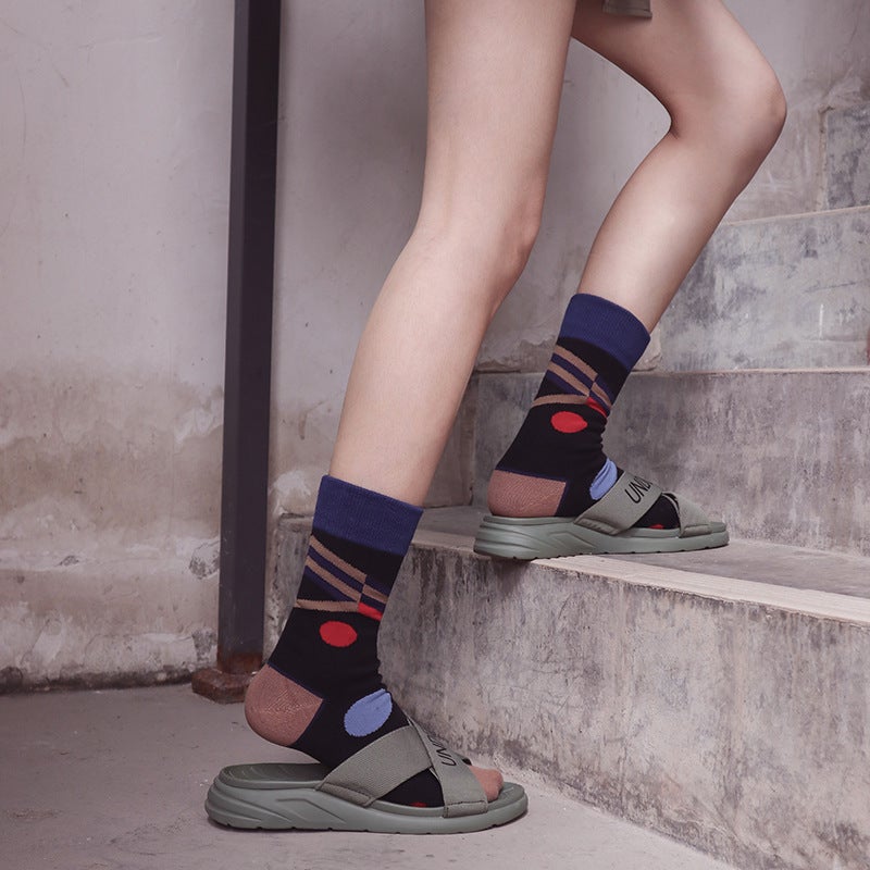 Street Explosion Trend Ins Style Cartoon Jacquard Personality Designer Sports Skateboard Tide Socks - Image 5