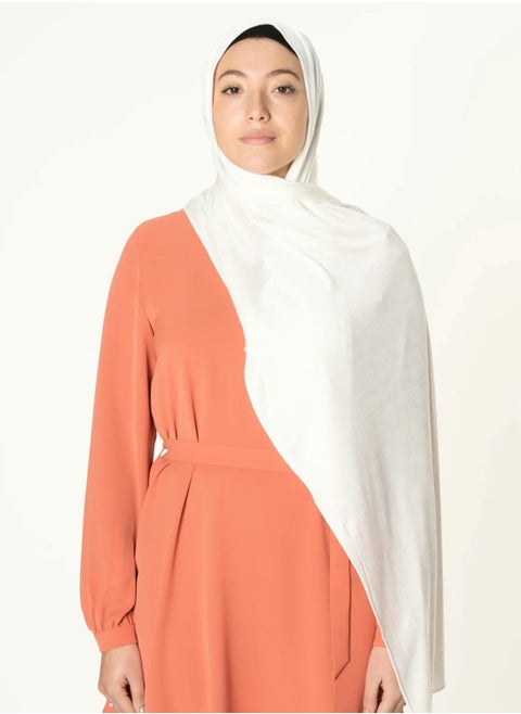 PERFECTORY Soft Stretch Jersey Hijabs, Effortless Style and Comfort, Curated Collection- Off White