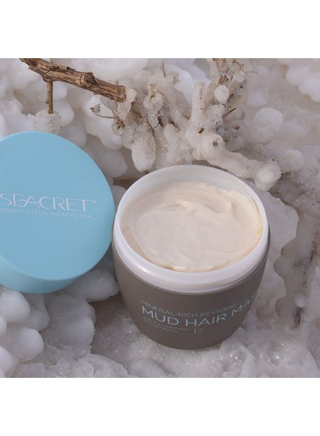 Seacret Mud Hair Mask with Argan Oil & Minerals From The Dead Sea, A Reviving Hair Mask For Damaged Hair, Suitable For All Hair Types, 8.5 FL.OZ - Image 2