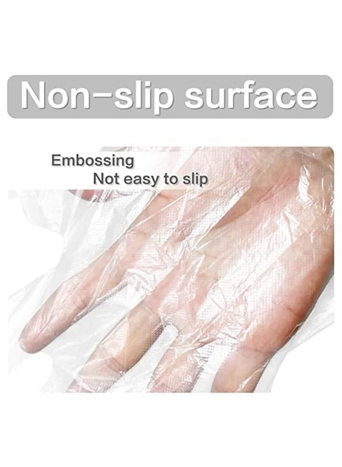 Gesalife 100 Piece Plastic Disposable Latex and Powder Free Clear Gloves - Image 5