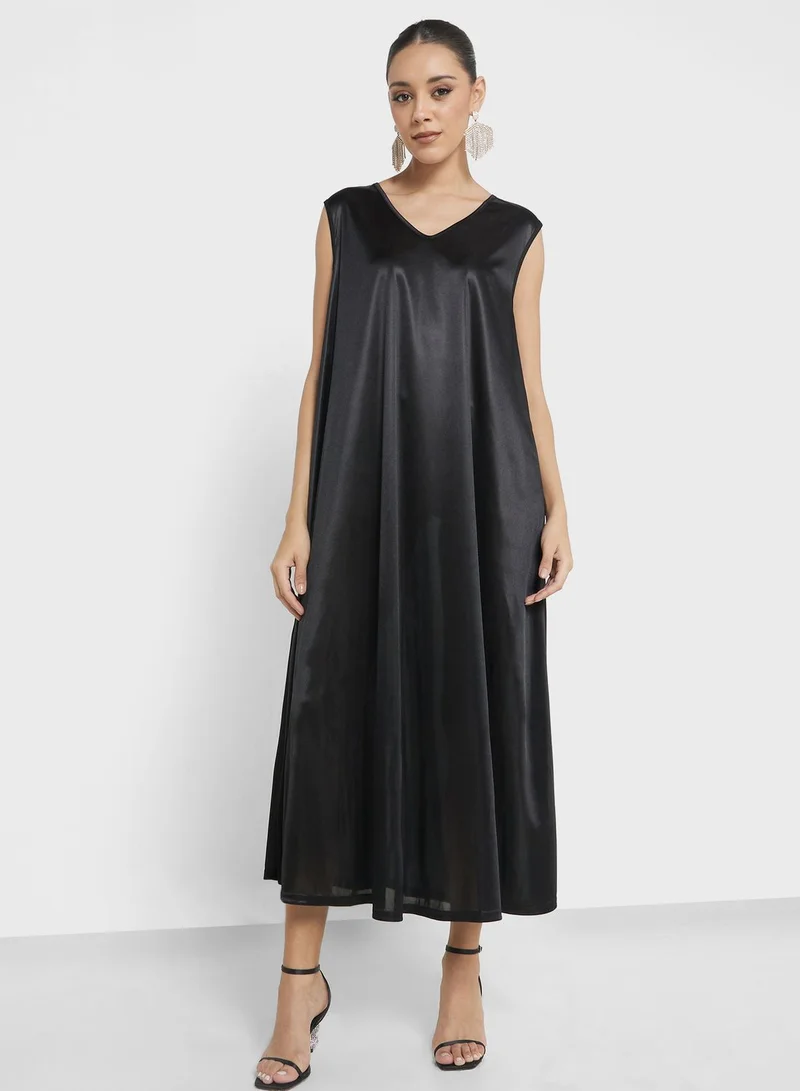 خزانة Satin Abaya With Inner