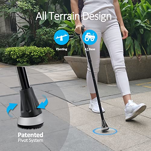 Rehand Cane Tips, 3/4 Inch All Terrain Tip for Cane & Crutch, 3/4'' Rubber Replacement Foot Pad, 0.75 Inch Cane Tips Heavy Duty, Walking Cane Tips and Crutch Tips(Pack of 2) - Image 4