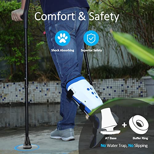 Rehand Cane Tips, 3/4 Inch All Terrain Tip for Cane & Crutch, 3/4'' Rubber Replacement Foot Pad, 0.75 Inch Cane Tips Heavy Duty, Walking Cane Tips and Crutch Tips(Pack of 2) - Image 5