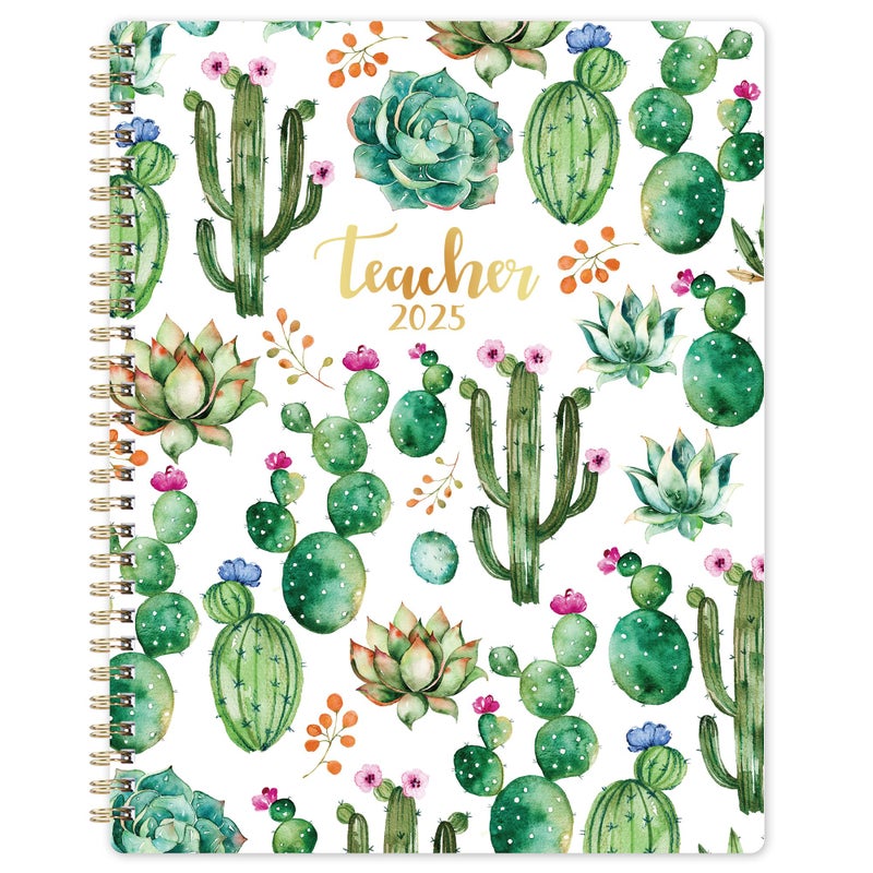 MaaIbok 2025 Teacher Planner - Lesson Planner 2025 from Jan 2025 - Dec 2025, 8'' x 10'', Lesson Plan Book, Weekly & Monthly Lesson Planner with Quotes - Image 1
