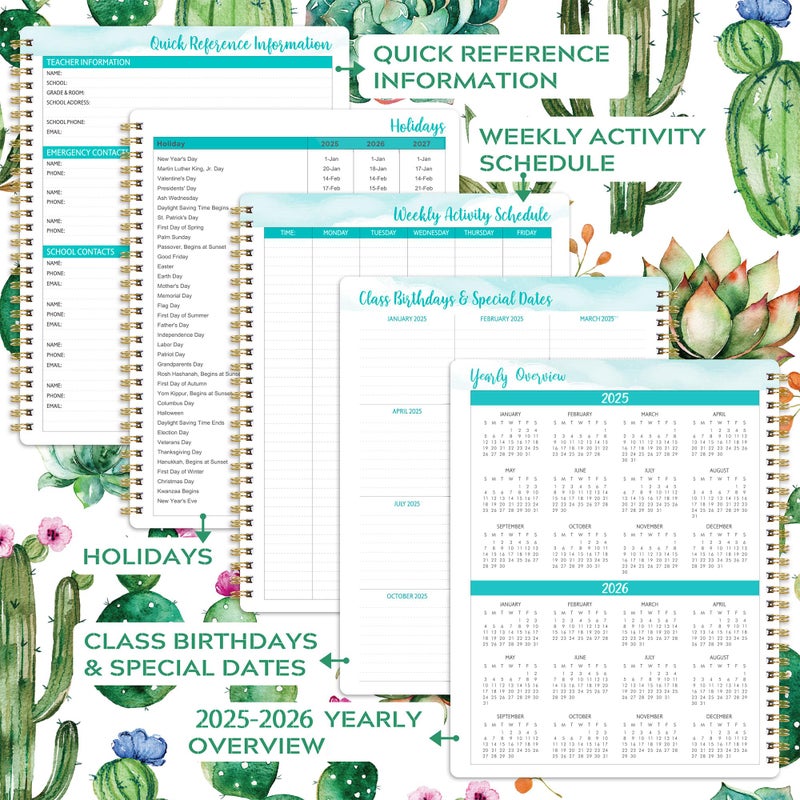 MaaIbok 2025 Teacher Planner - Lesson Planner 2025 from Jan 2025 - Dec 2025, 8'' x 10'', Lesson Plan Book, Weekly & Monthly Lesson Planner with Quotes - Image 5