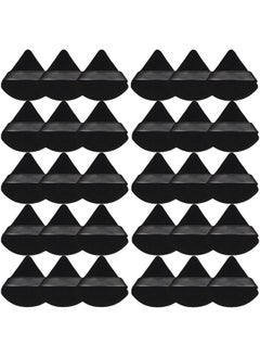 30Pcs Triangle Powder Puff, Black Powder Puffs For Face Powder Soft Makeup Puff Makeup Sponge Under Eye Powder Puff Concealer Sponge