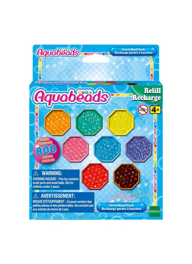Aquabeads - Jewel Bead Pack - Arts & Crafts Bead Refill Kit For Kids 4+ - Expand Your Aquabeads Creations With 800+ Jewel Beads In 8 Colors - Image 1